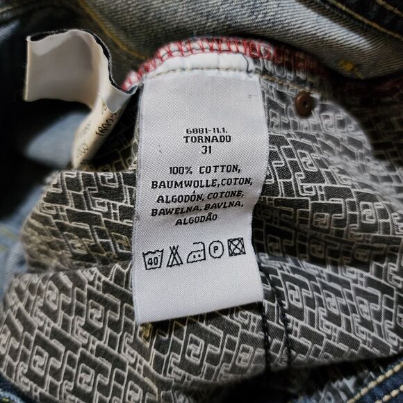 Blend Denim Mens Tornado Button Fly Straight Jeans Size 31 x 30 Short Low Rise - Picture 14 of 14